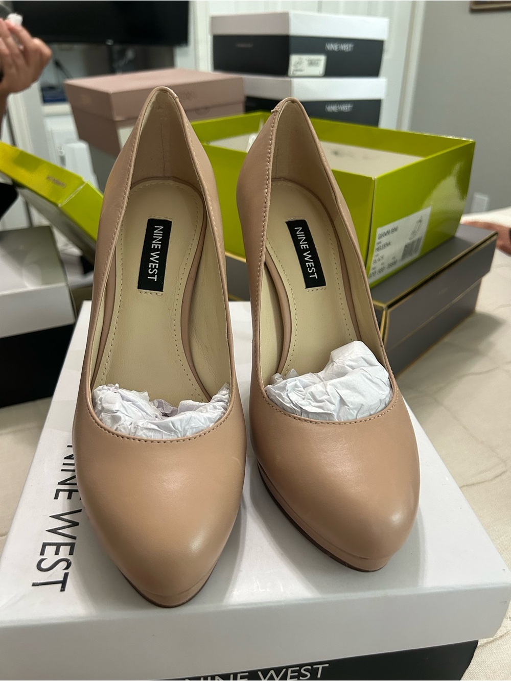 Nine West Blush Nude Pointed Toe Pumps